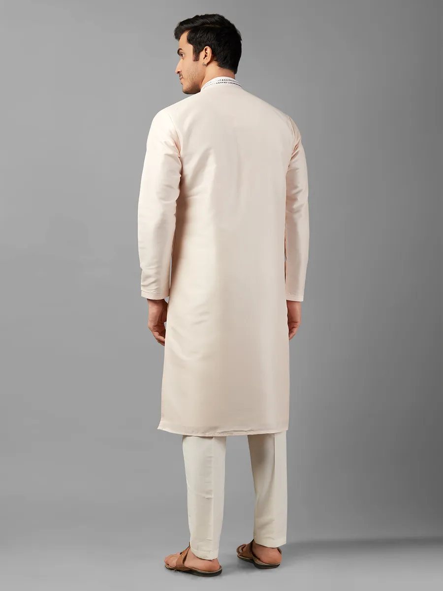 Stylish white silk  Men Kurta pajama