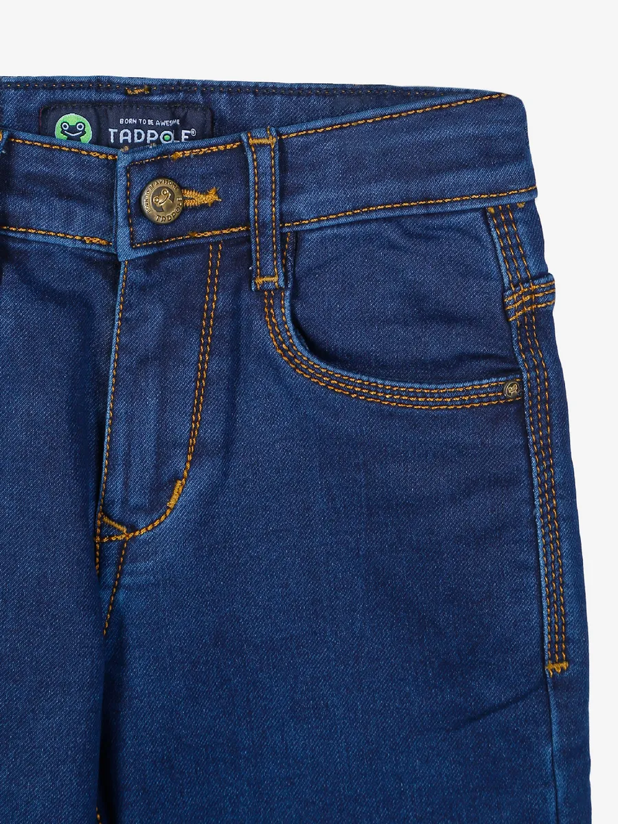 Tadpole navy solid slim fit jeans