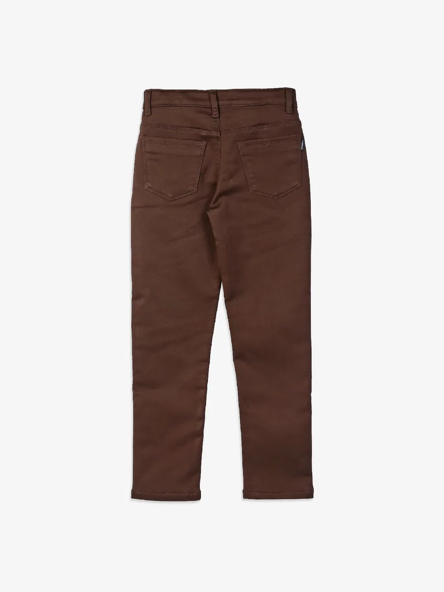 Tadpole slim fit brown jeans