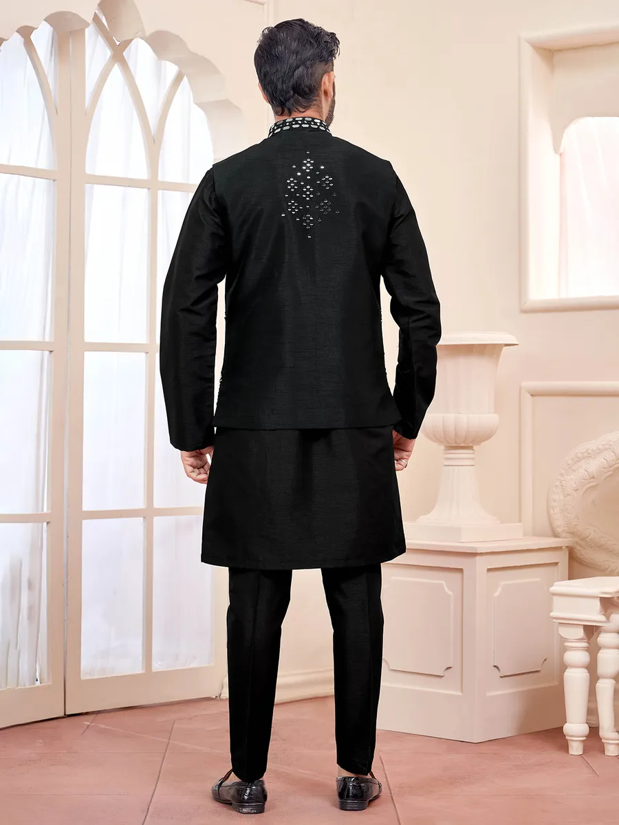 Timeless black waistcoat set perfect for elegant occasions