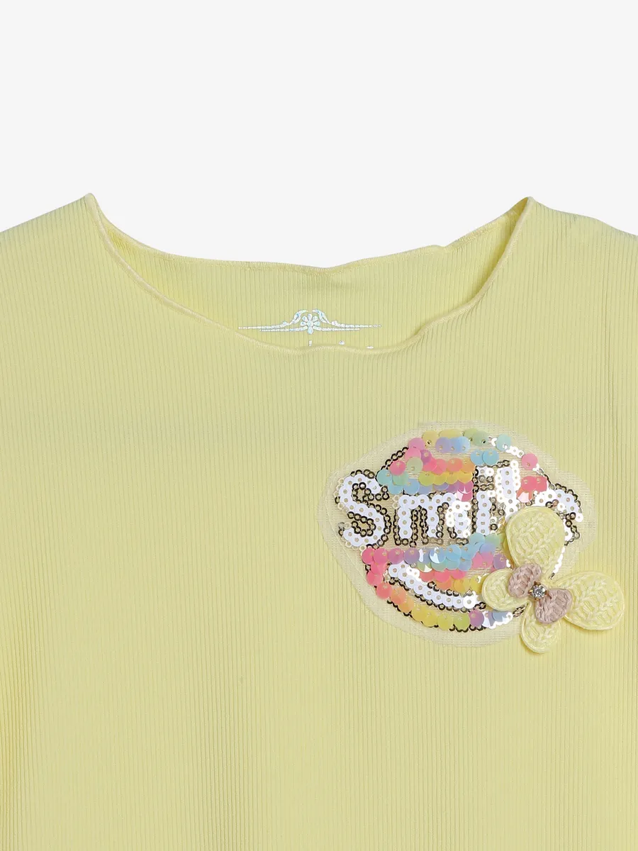 Tiny Girl cotton light yellow top