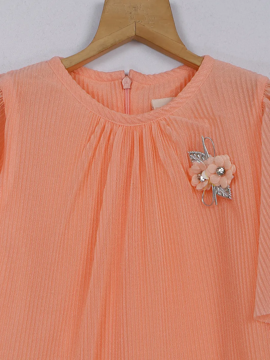 Tiny Girl peach lycra top