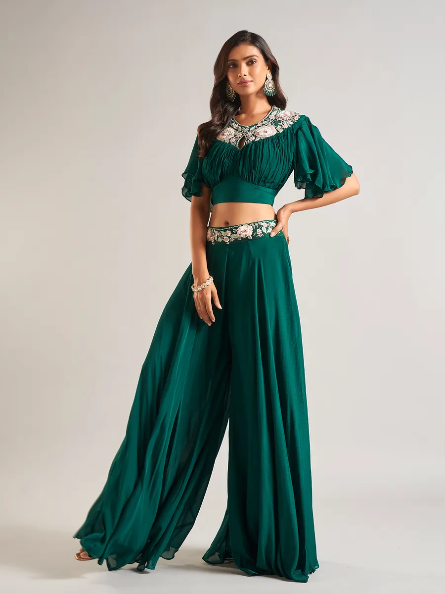 Trendy mint green silk palazzo salwar suitG3WSS42032 United States