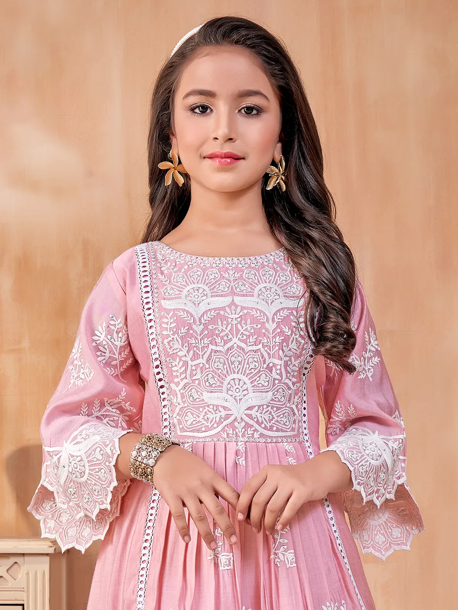 Trendy pink cotton salwar suit for wedding