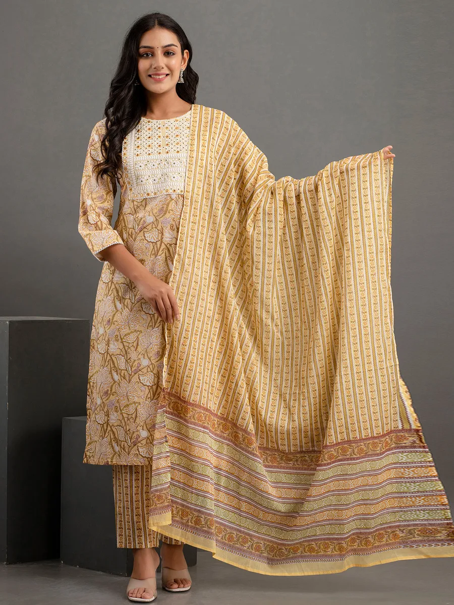 DAISY YELLOW KURTI SET main image 0
