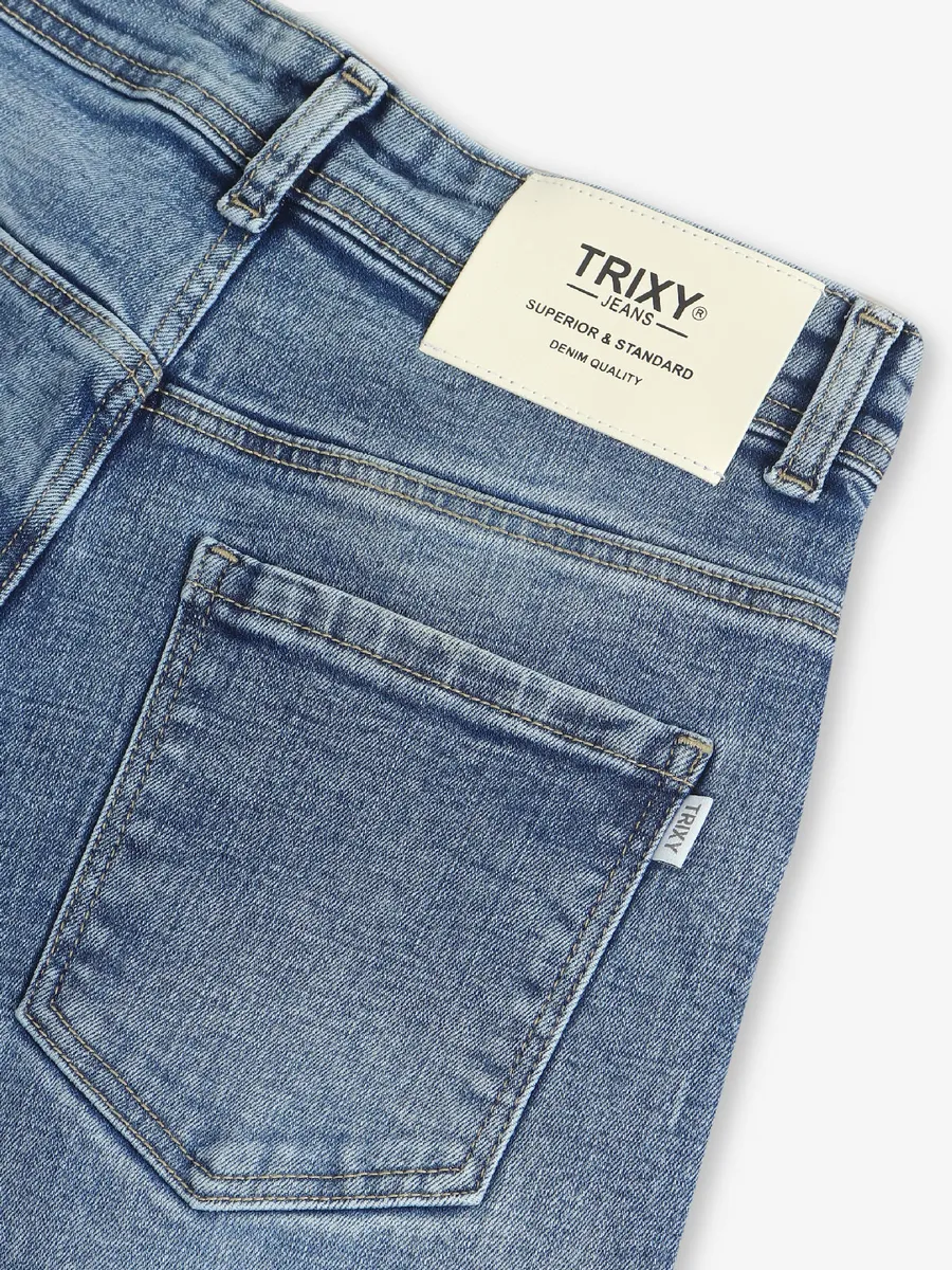 TRIXY washed blue straight jeans
