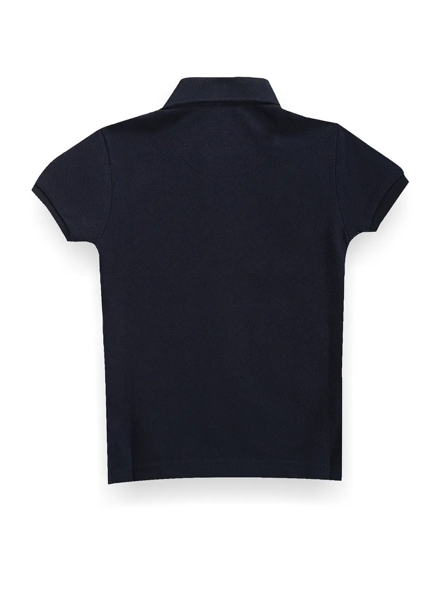 U S POLO ASSN black cotton casual t-shirt