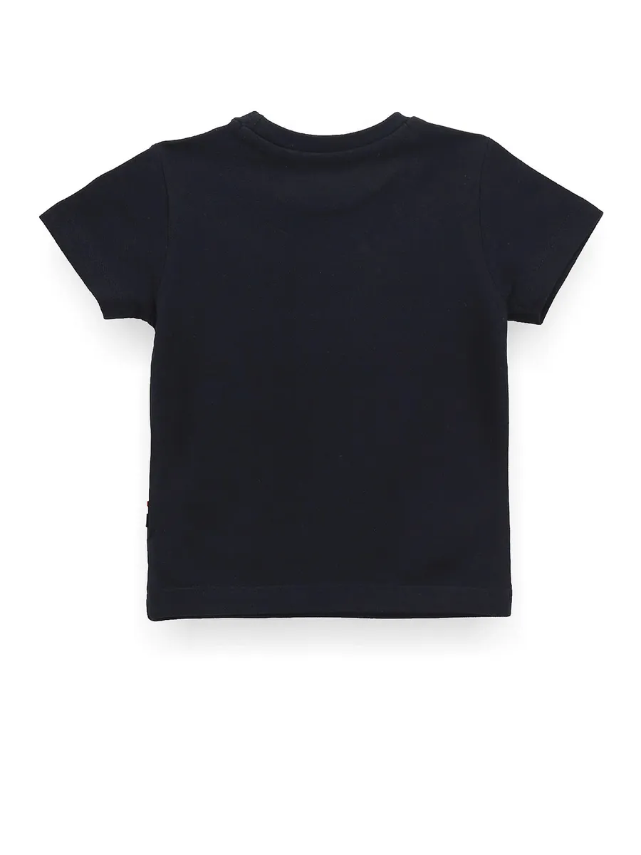 U S POLO ASSN black plain cotton t-shirt