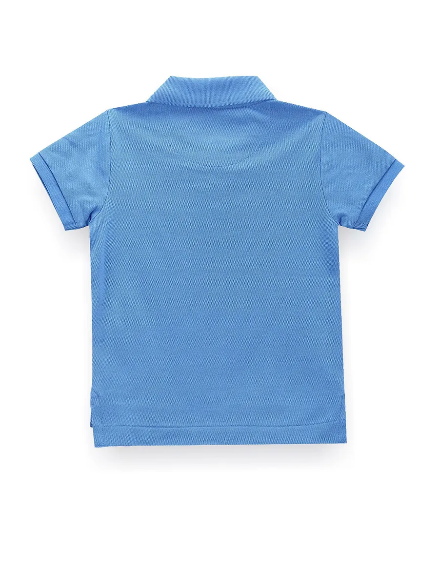 U S POLO ASSN blue cotton polo collar t-shirt