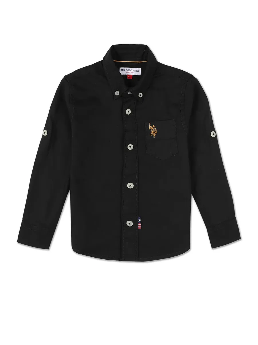 U S POLO ASSN cotton black shirt