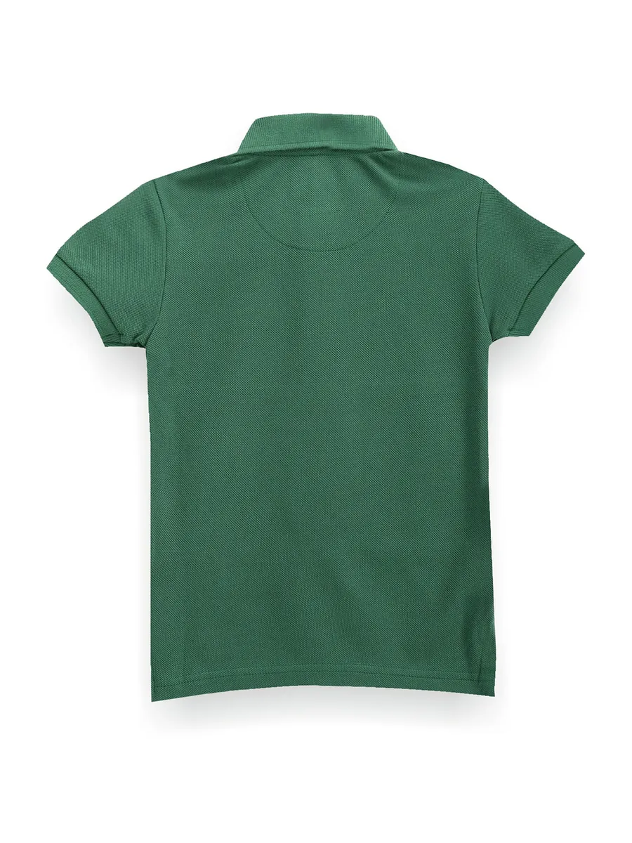 U S POLO ASSN green cotton polo collar t-shirt