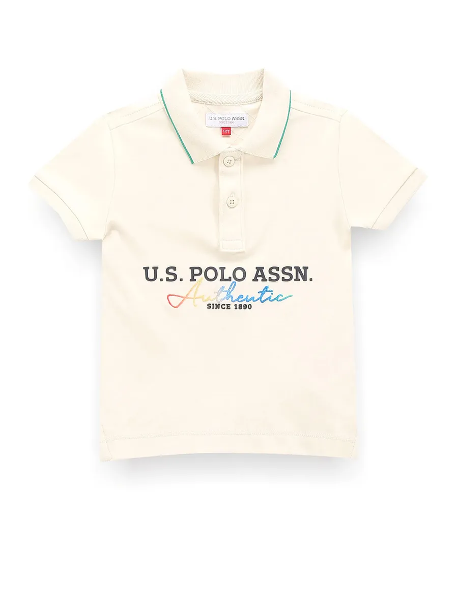 U S POLO ASSN off-white cotton t-shirt