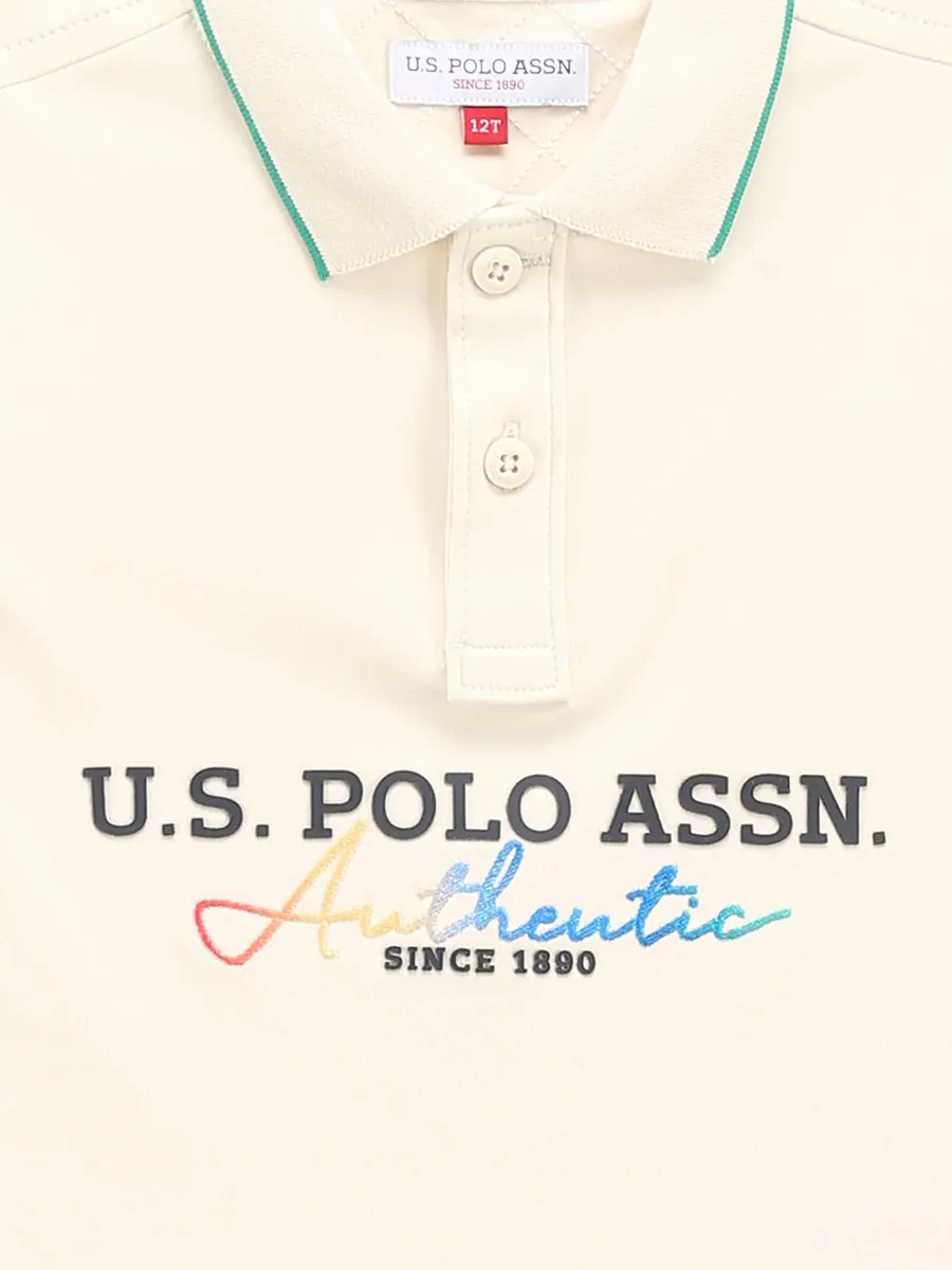 U S POLO ASSN off-white cotton t-shirt