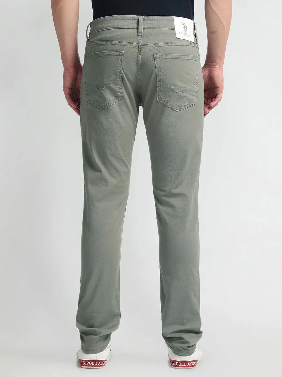 U S POLO ASSN olive solid jeans