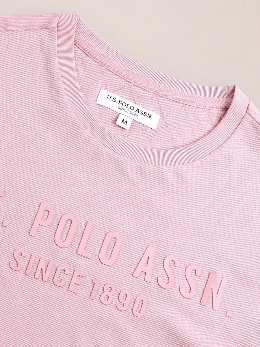 U S POLO ASSN pink cotton t-shirt