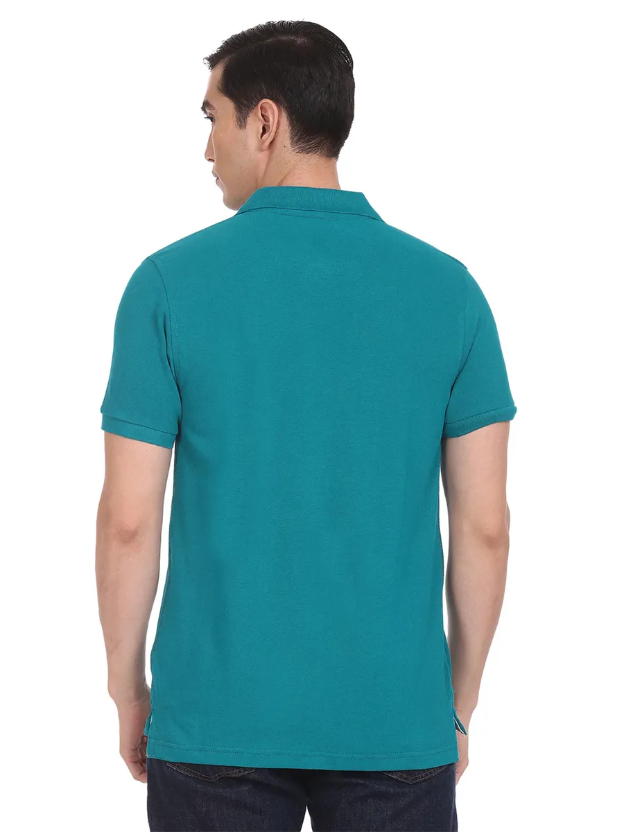 U S POLO ASSN plain rama blue cotton t shirt for men