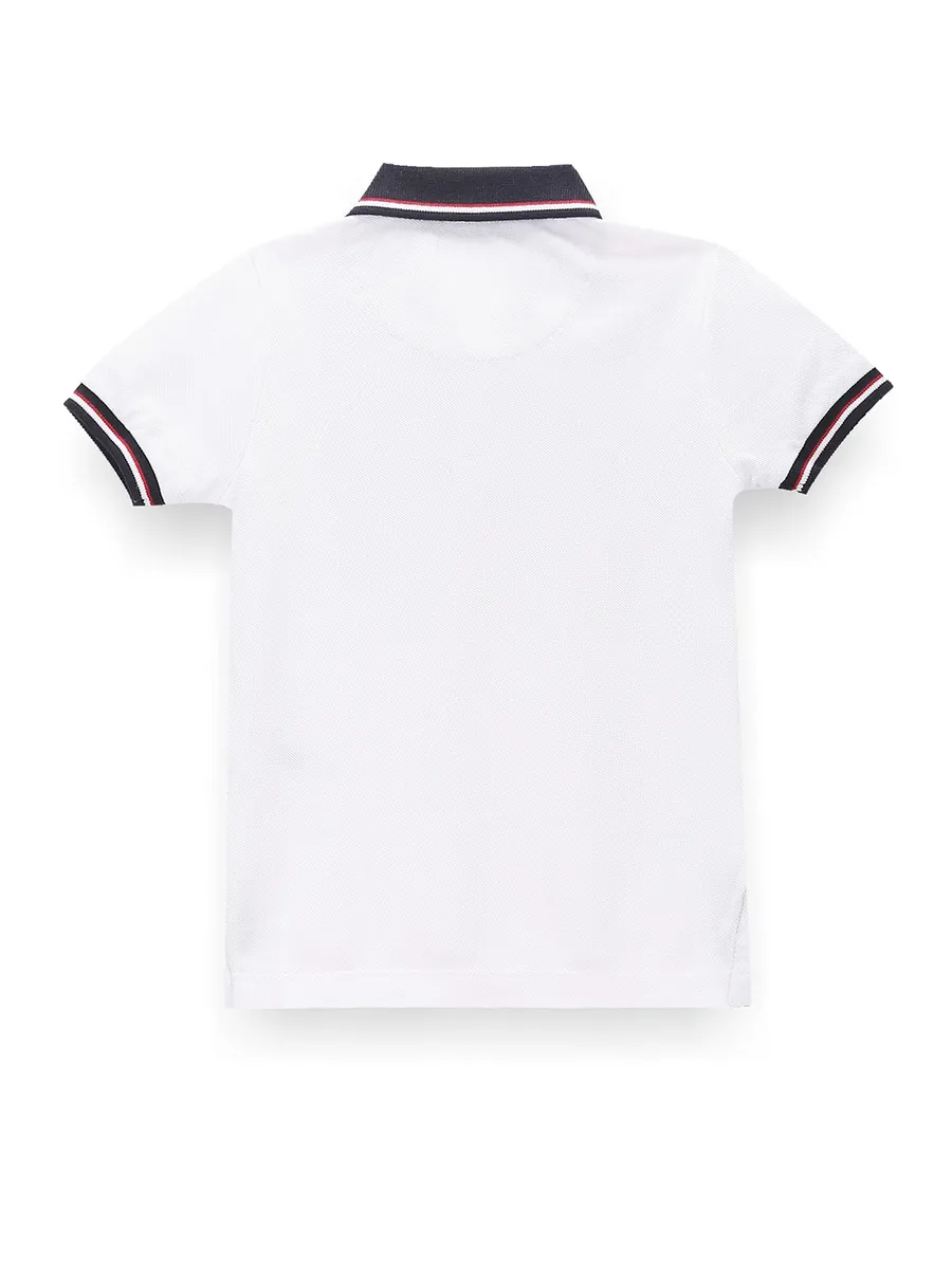 U S POLO ASSN white casual plain t shirt