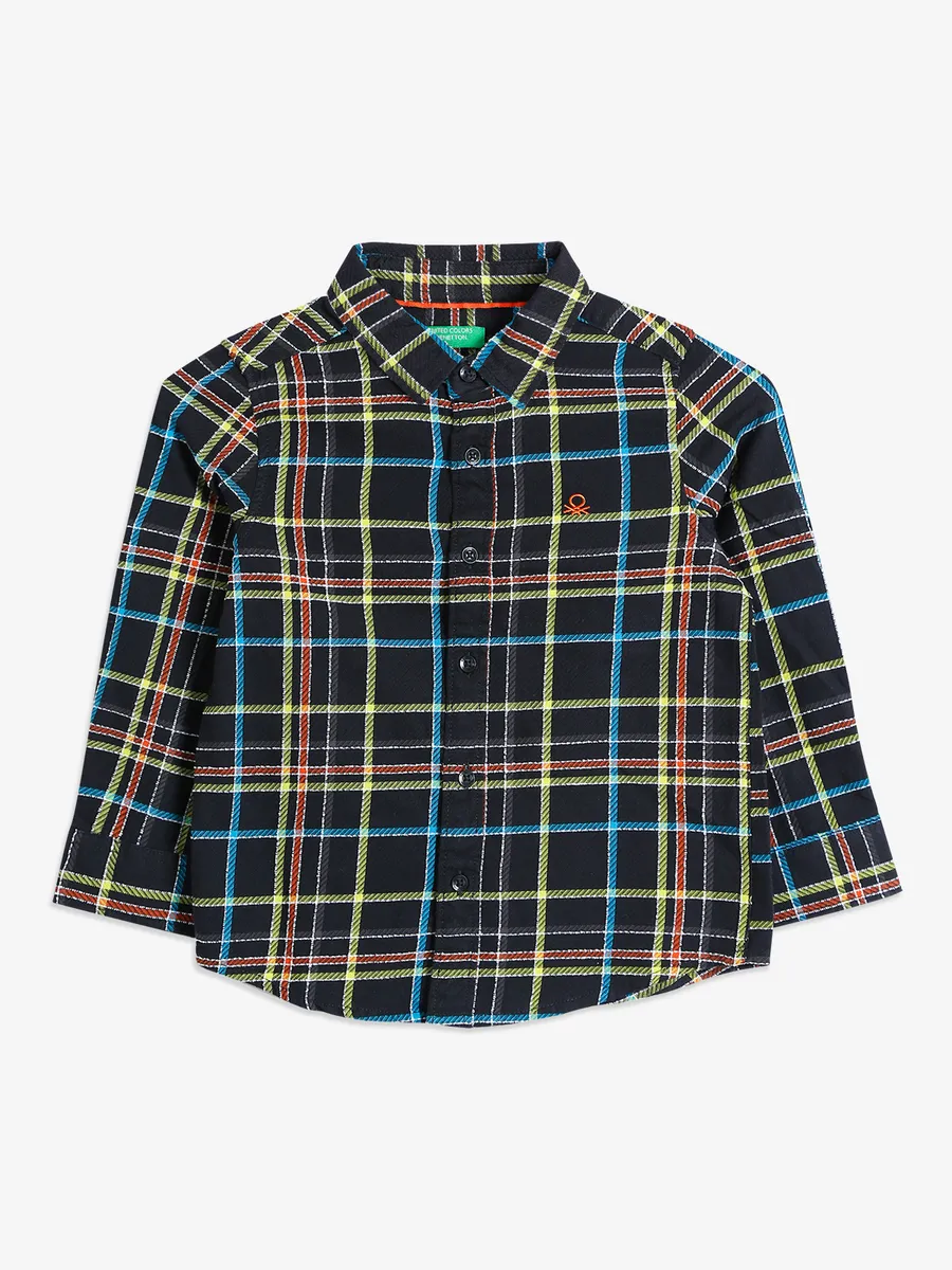 UCB black checks cotton shirt