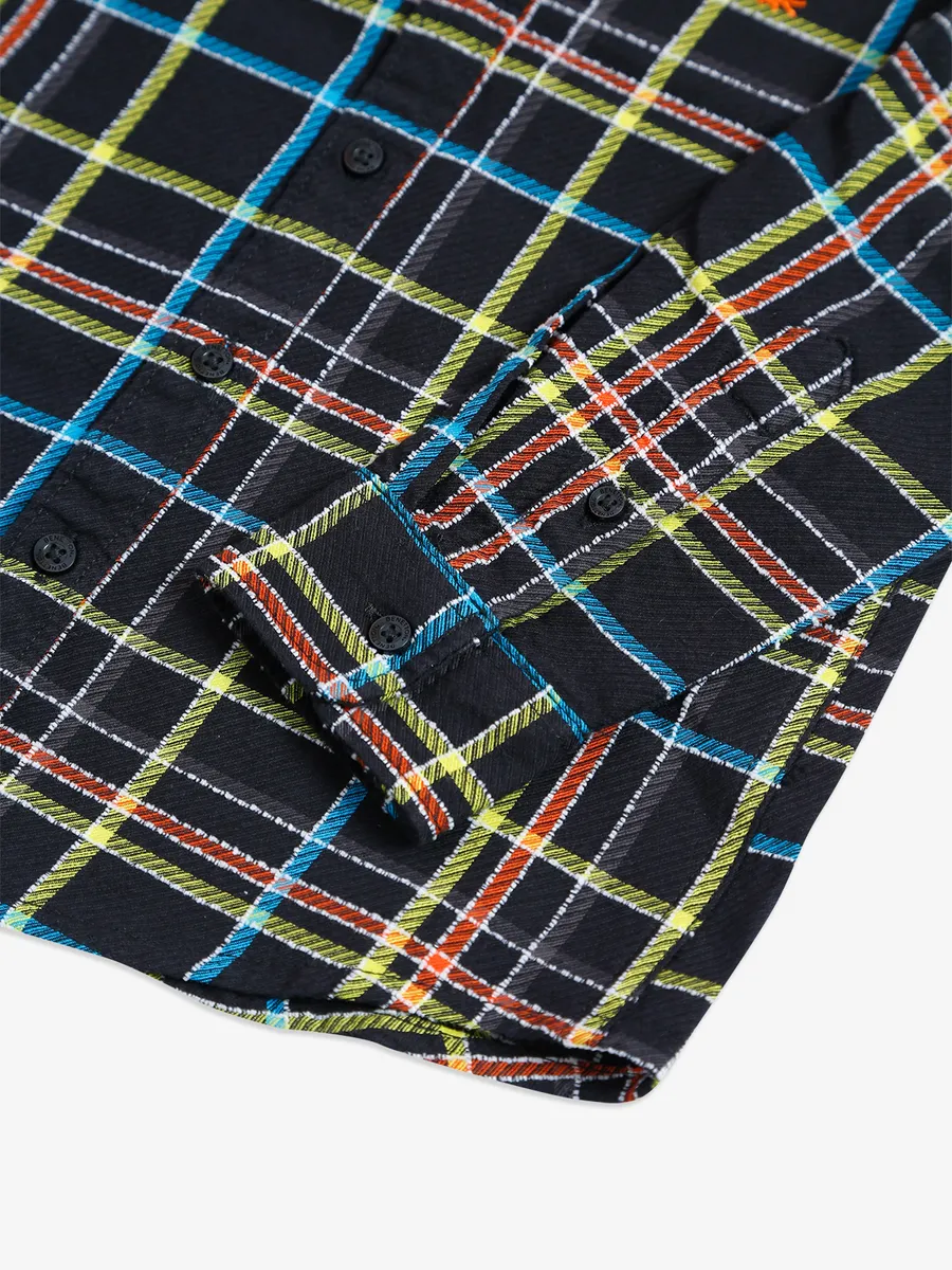 UCB black checks cotton shirt