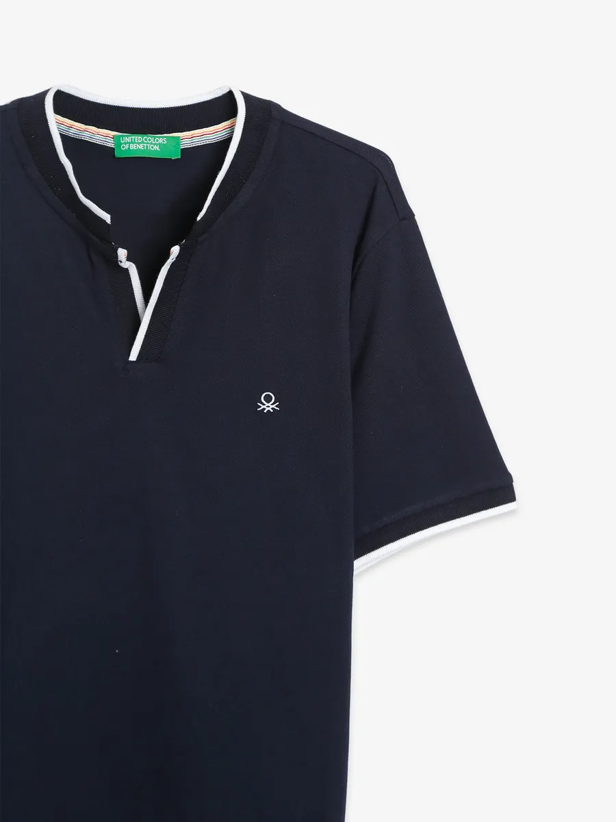 UCB black cotton polo t shirt