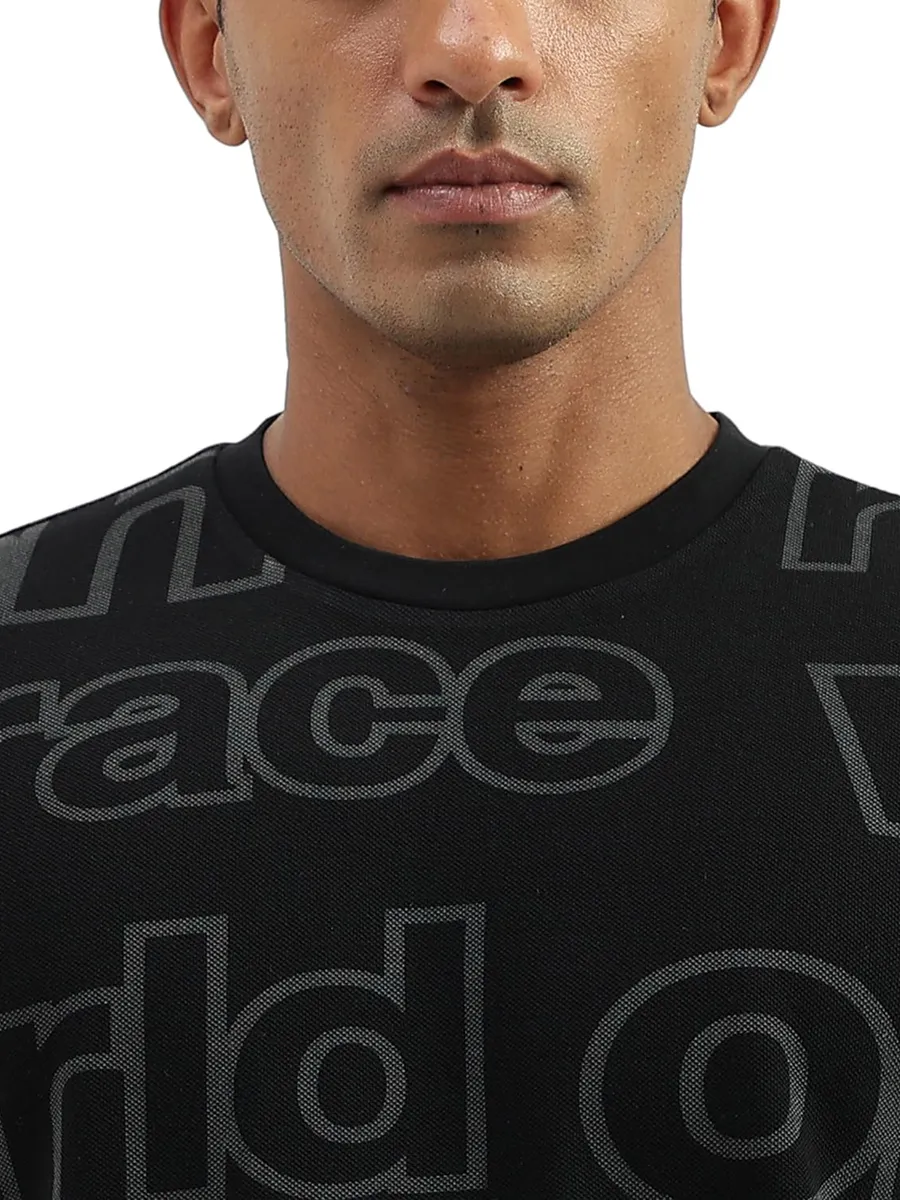 UCB black round neck printed t shirt
