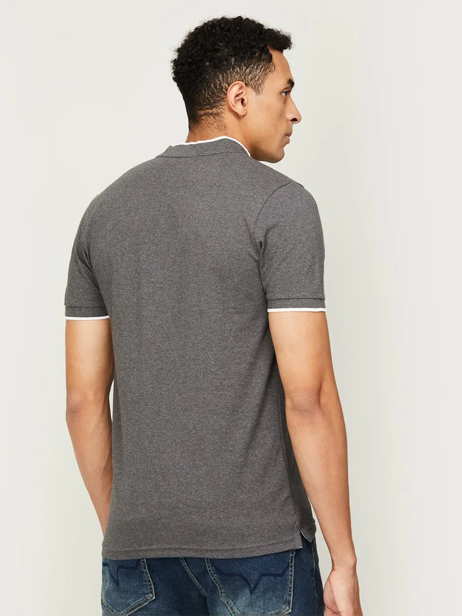 UCB cotton plain grey t shirt