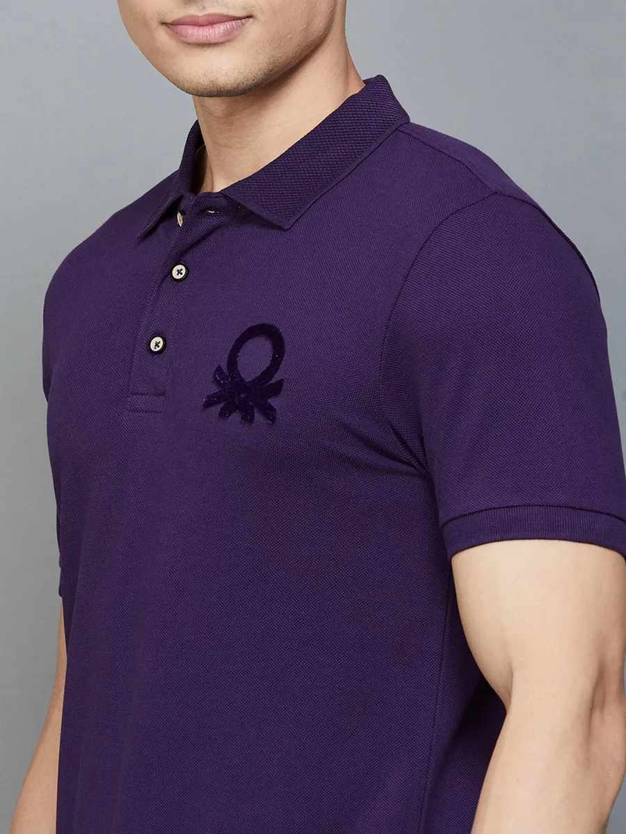 UCB cotton purple polo t-shirt