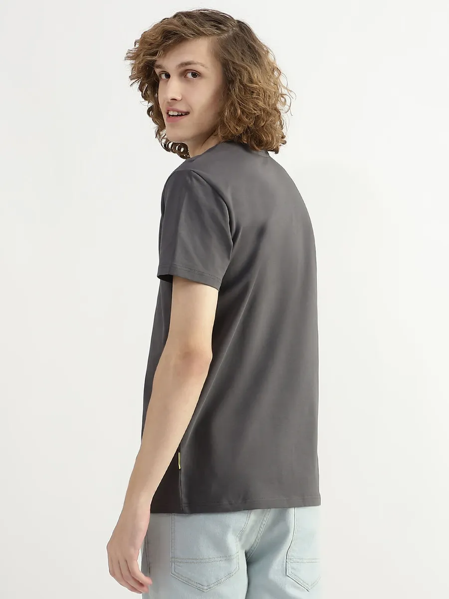 UCB grey plain cotton t shirt