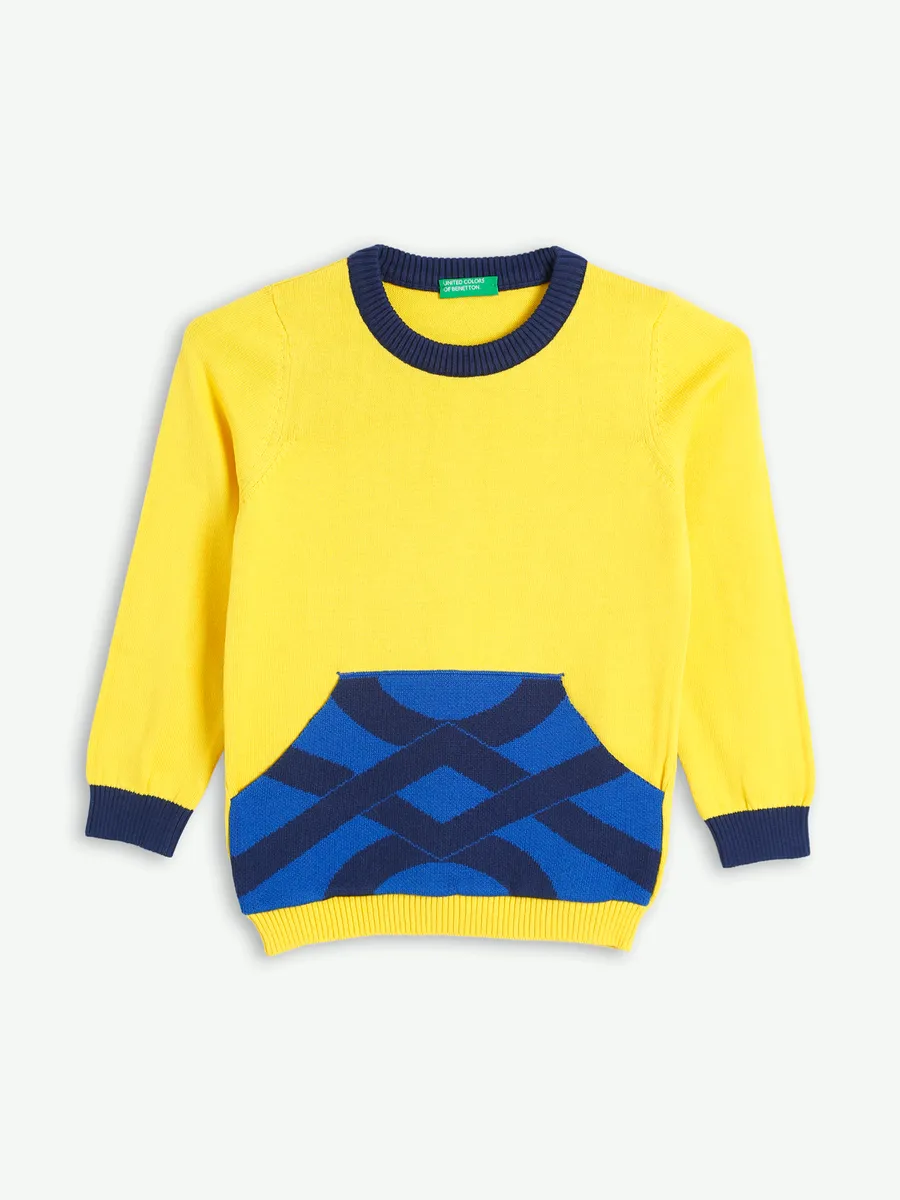 UCB knitted bright yellow sweatshirt