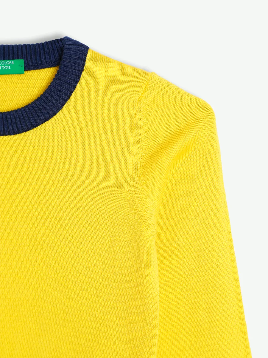 UCB knitted bright yellow sweatshirt