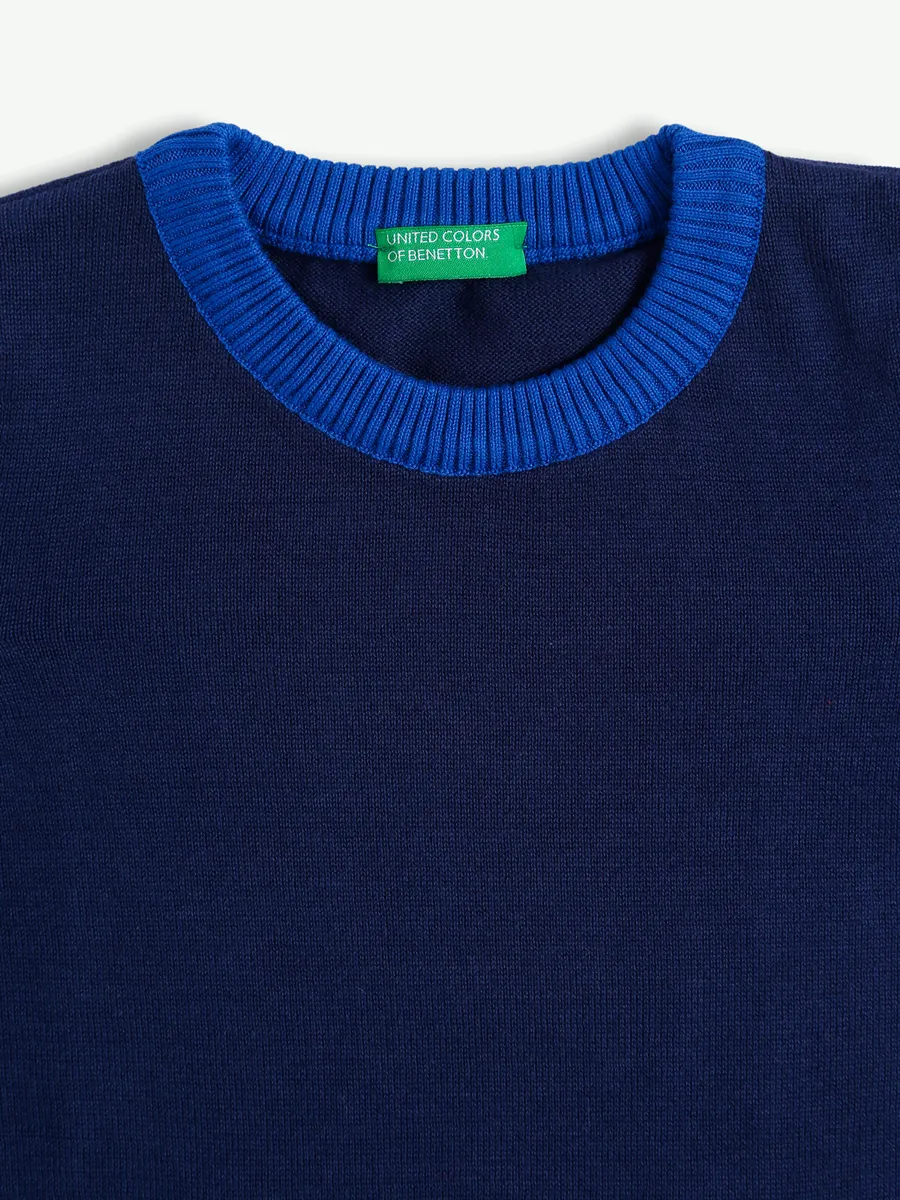UCB navy sweatshirt in knitted