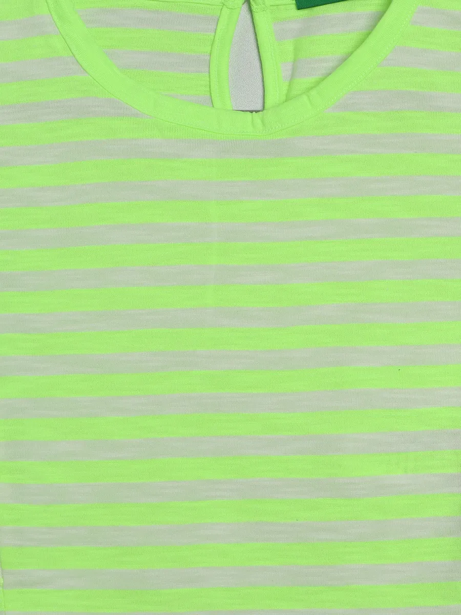 UCB neon green cotton stripe top