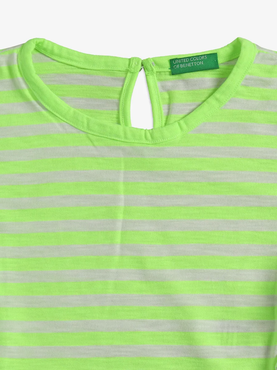 UCB neon green cotton stripe top