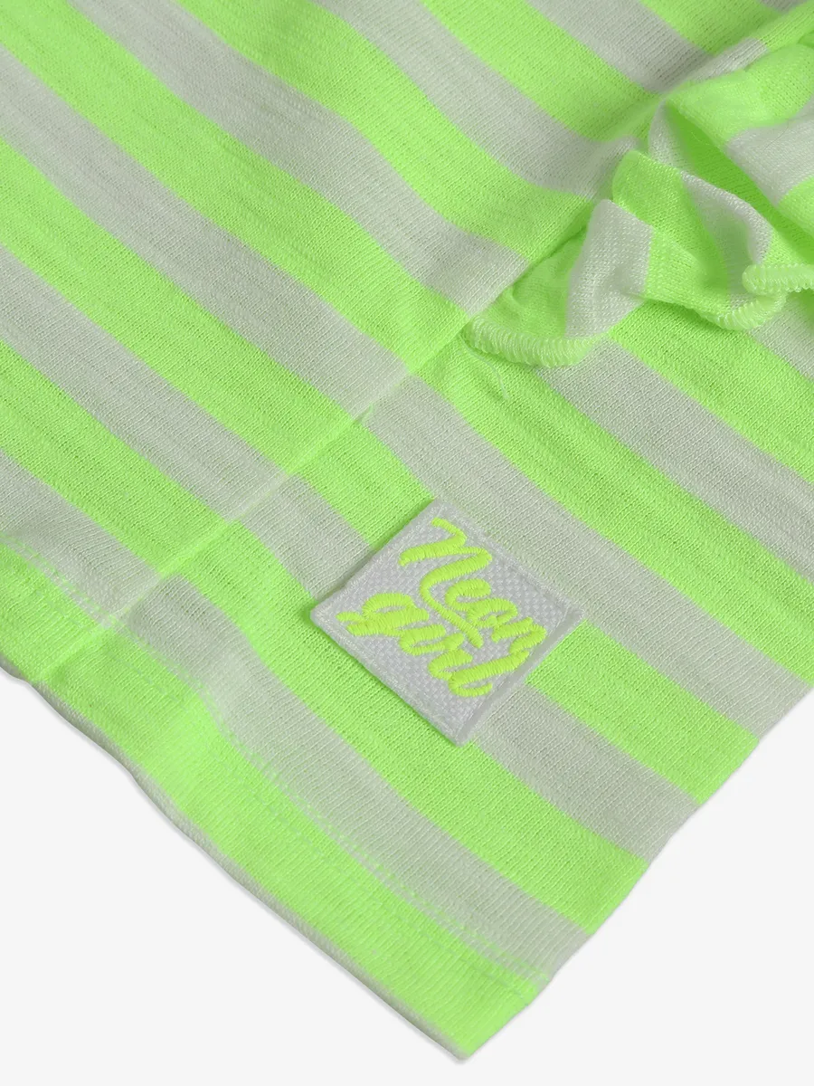 UCB neon green cotton stripe top