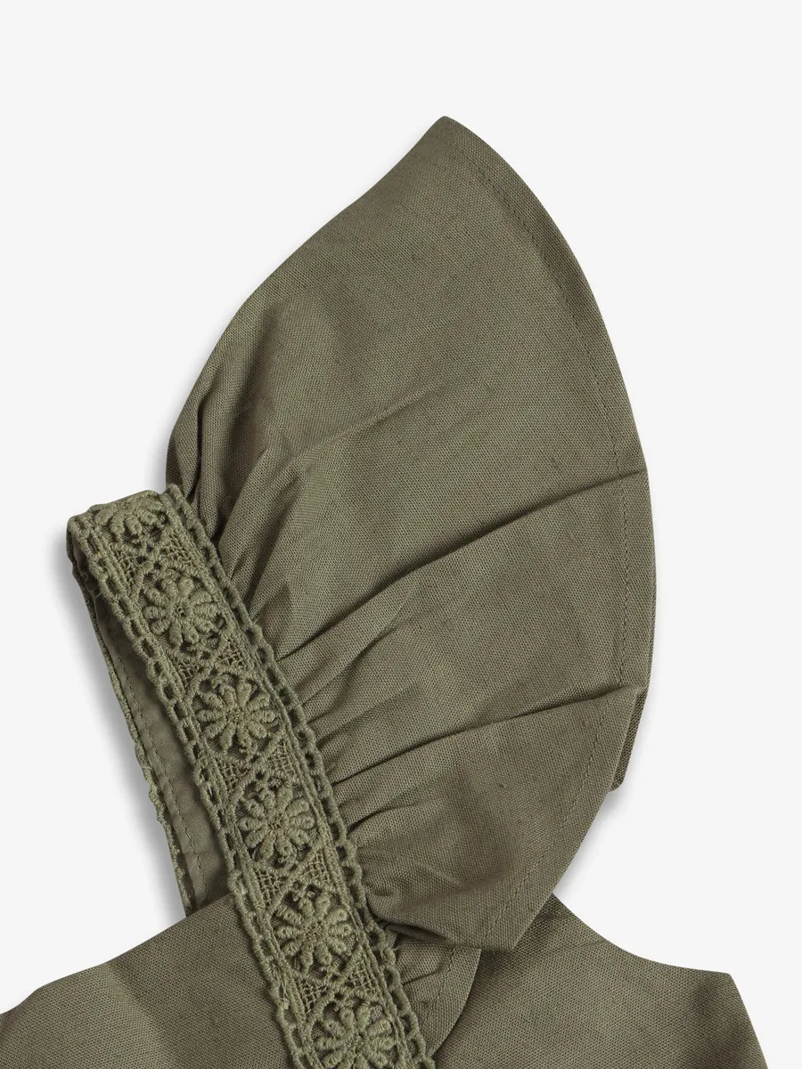 UCB olive cotton plain frock