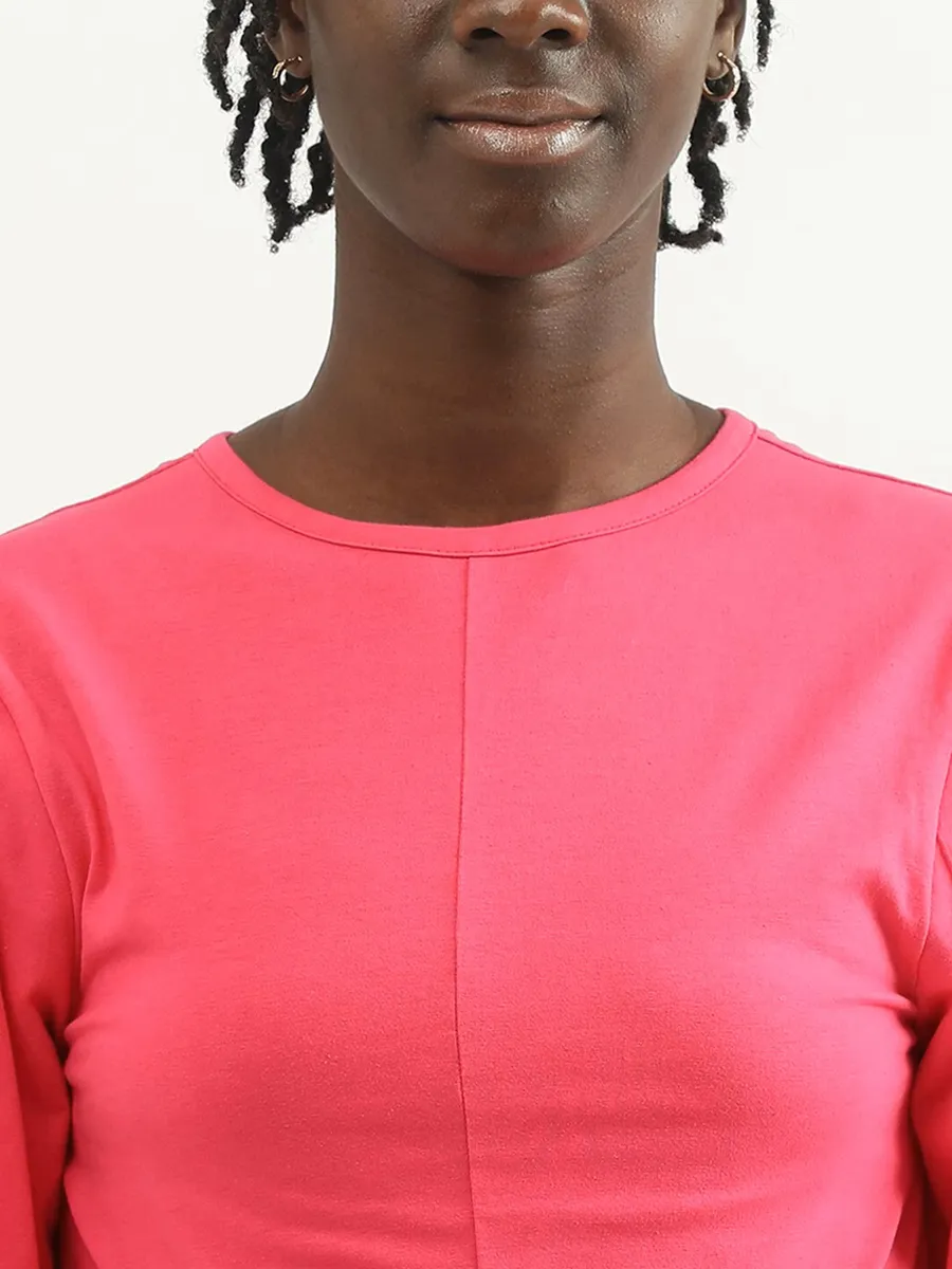 UCB pink cotton casual t shirt