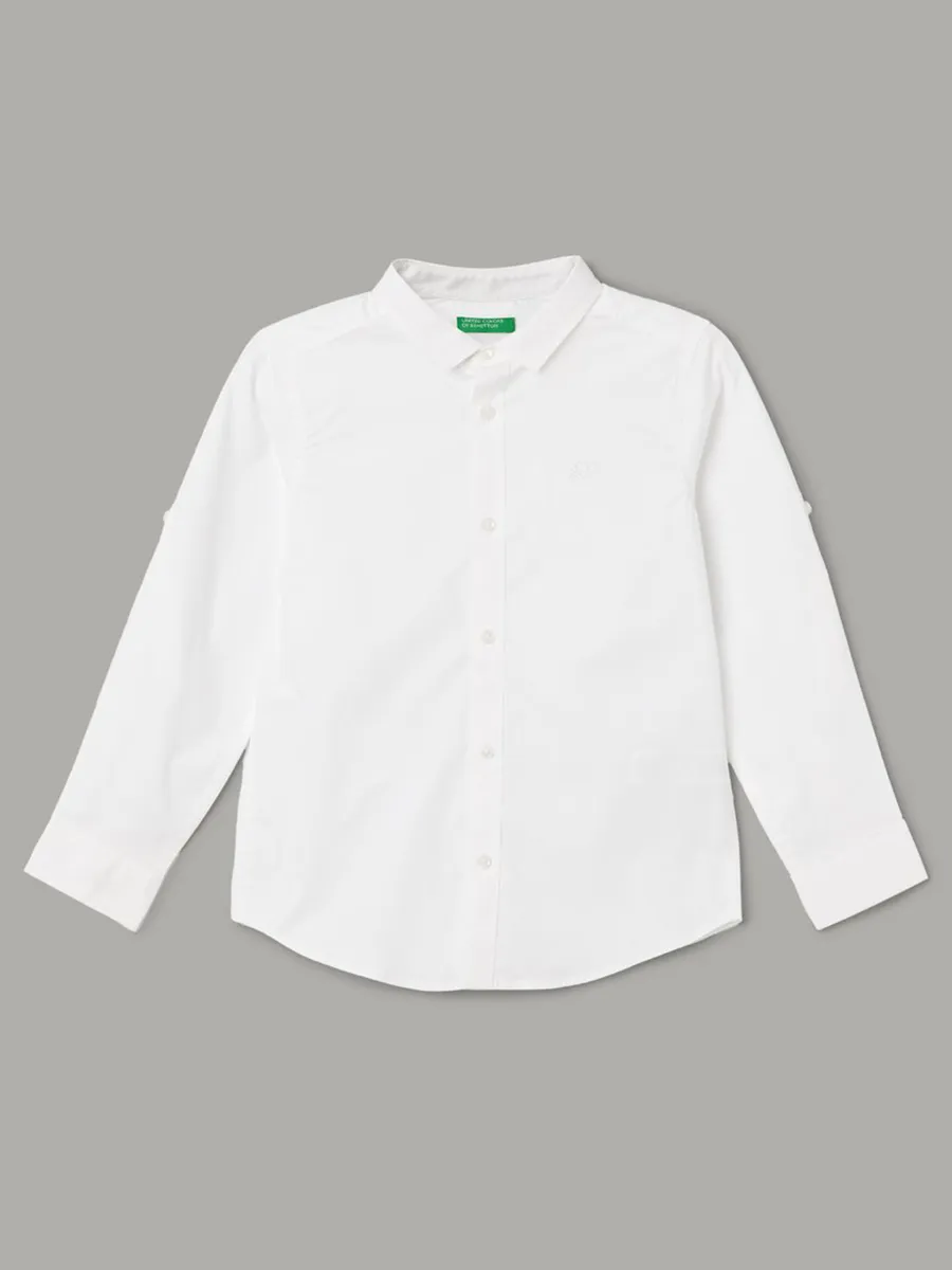 UCB plain white shirt in cotton fabric