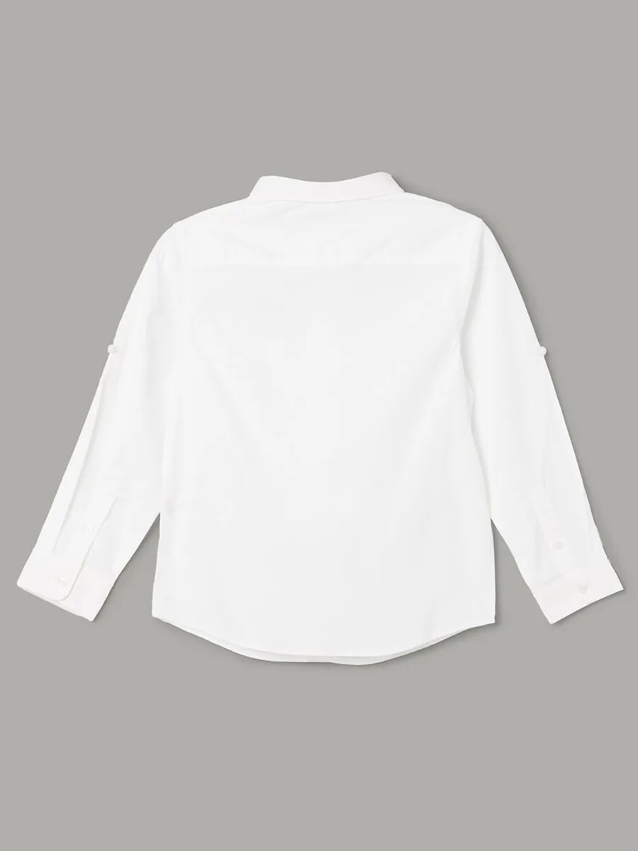 UCB plain white shirt in cotton fabric