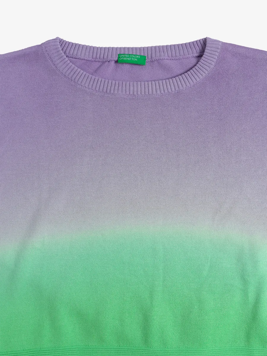 UCB purple and green ombre style top