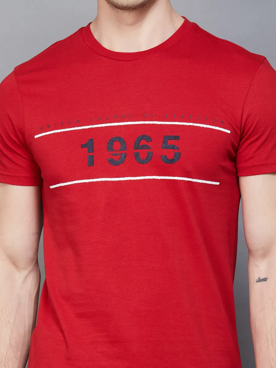 UCB red cotton printed t-shirt