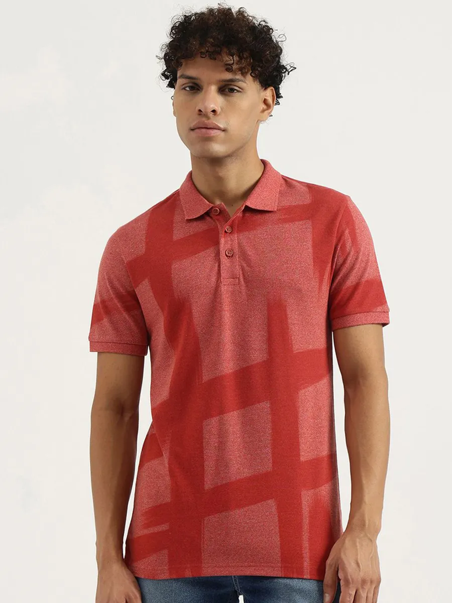 UCB red cotton t-shirt for men
