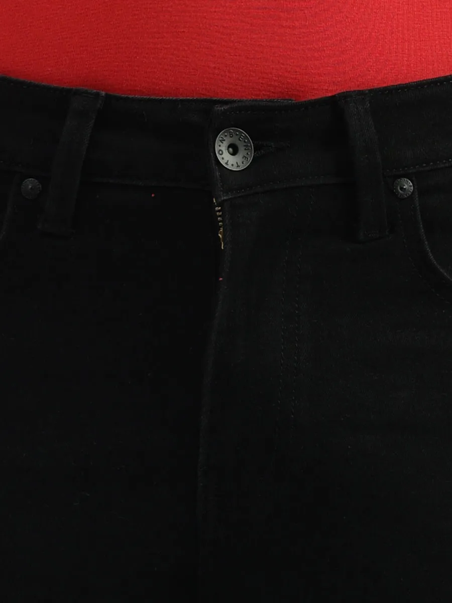 UCB solid black skinny fit jeans