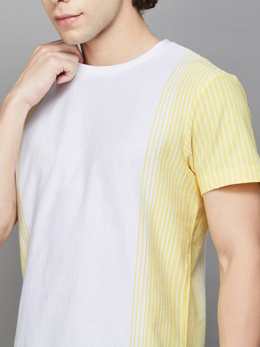 UCB white and yellow cotton t-shirt