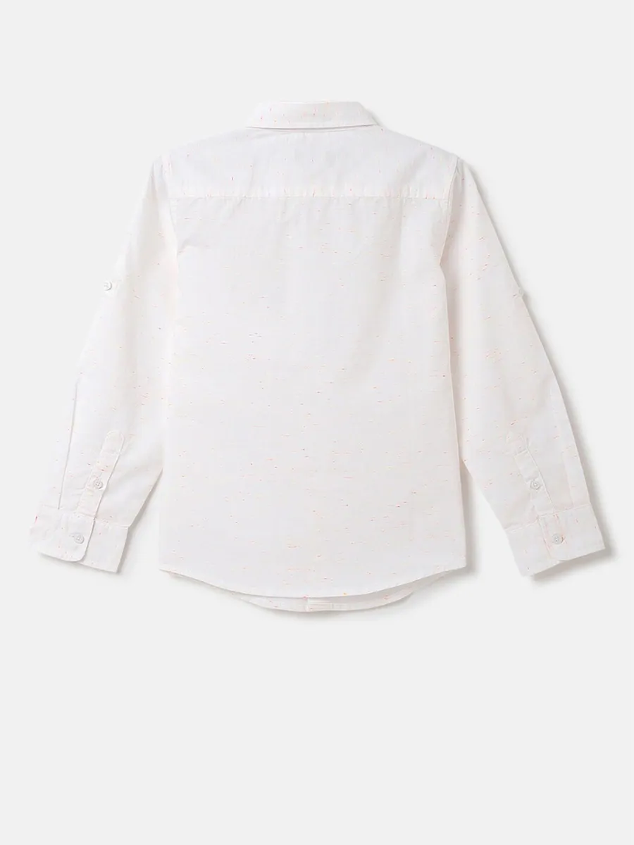 UCB white cotton printed shirt