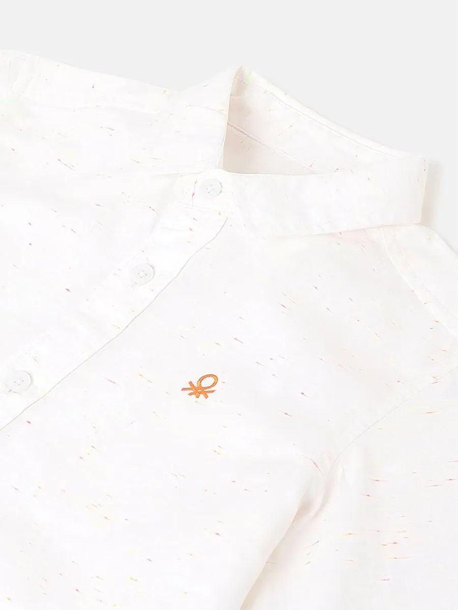 UCB white cotton printed shirt