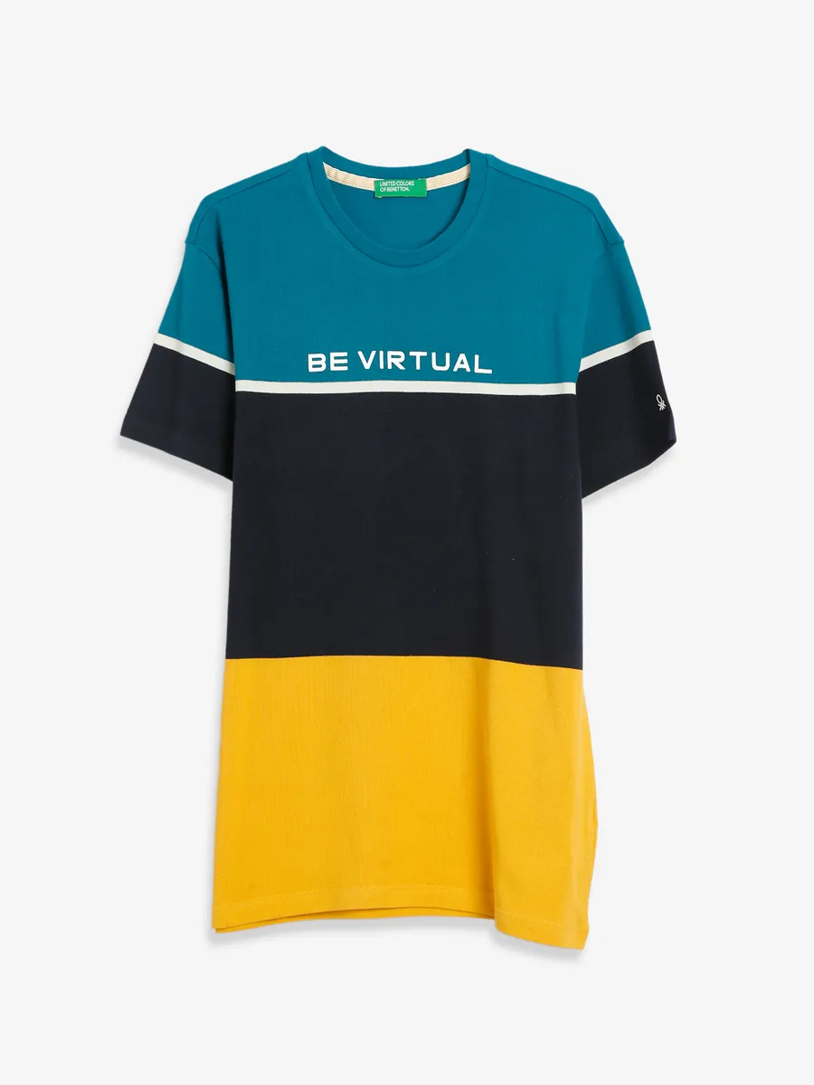 UCB yellow color block t shirt