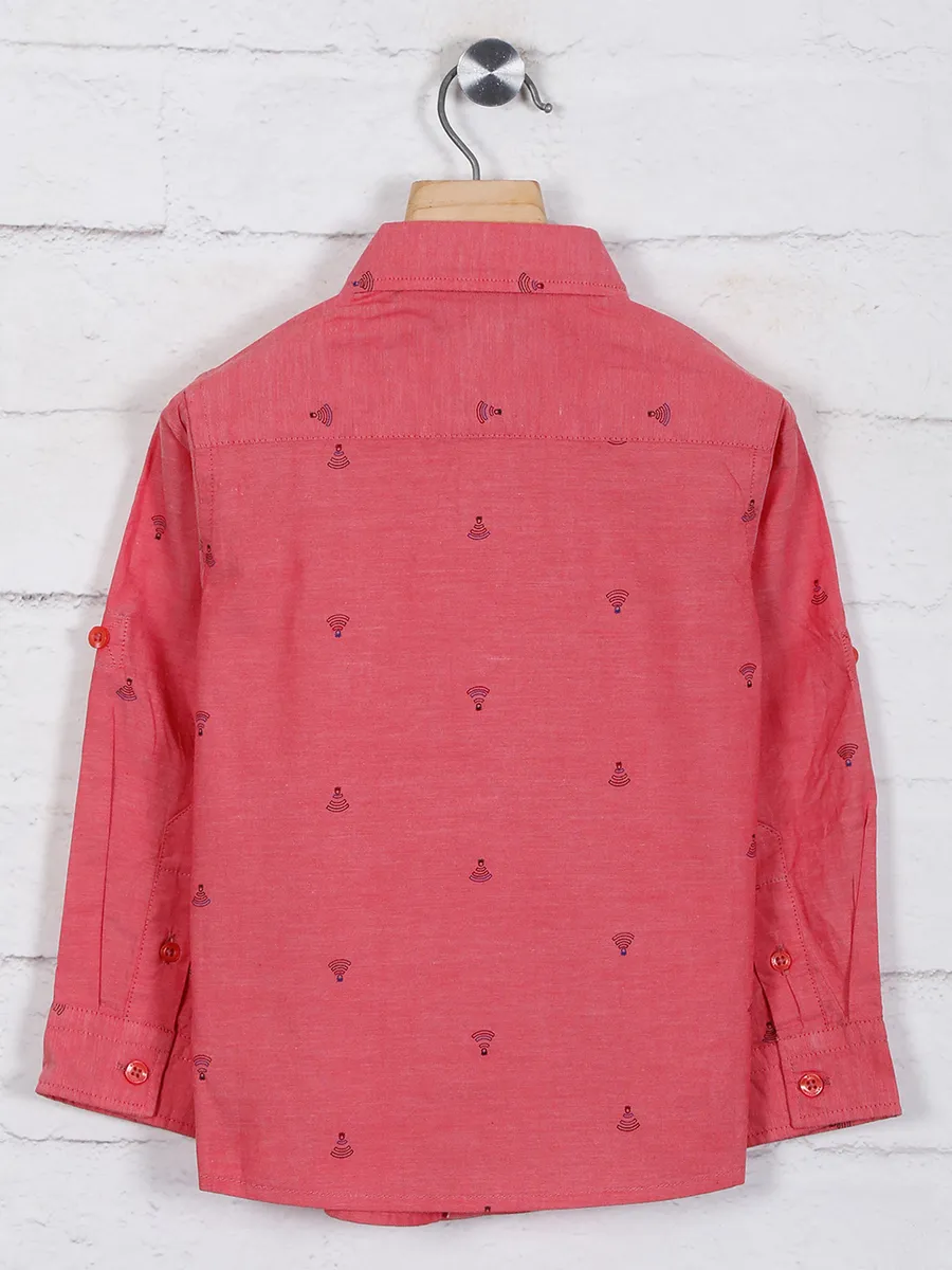 United Colors of Benetton red printed shirt