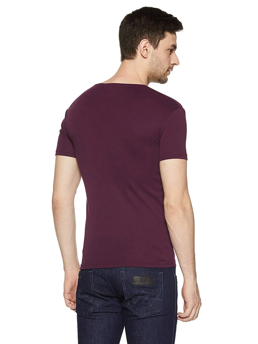 United Colors of Benetton solid purple t-shirt