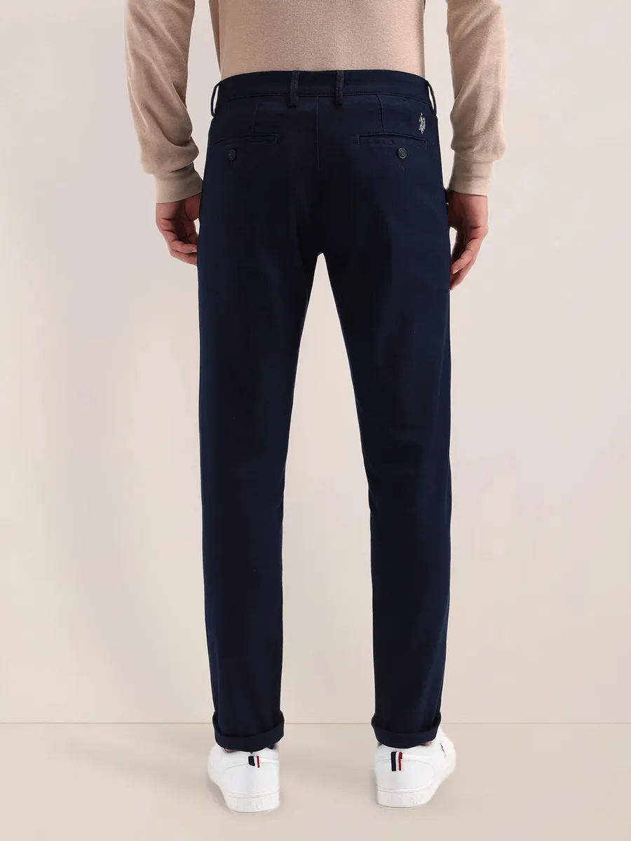 US POLO blue slim fit cotton men trouser