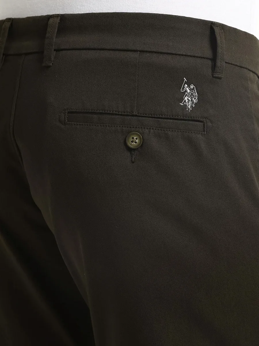 US POLO dark brown trouser cotton